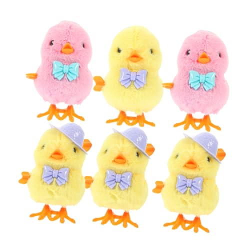 JOINPAYA 6St Uhrwerk Huhn Easter Chicks osterspielzeuge Küken Spielzeug Kinder Wind-Up Huhn Wind-Up Spaß Spielzeug Kinderspielzeug Spielzeug zum Aufziehen Küken aufziehen Plüsch von JOINPAYA