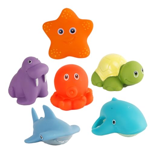 JOINPAYA 6er Set Farbwechselnde Tier Badespielzeuge Für Lustige Cartoon Wassertiere Für Die Badewanne Und Dusche Ideal Als Duschzubehör Und Für Kleinkinder von JOINPAYA