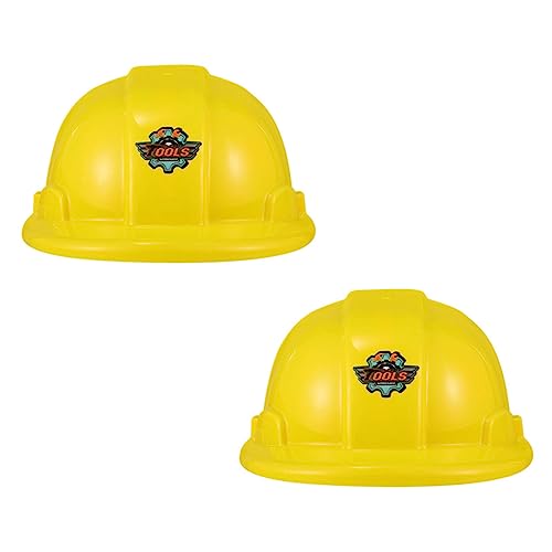 JOINPAYA 6st Werkzeughut Konstruktionsspielzeug -cosplay-kostüm-hut Partyhut Hut Für Brille Und Mütze Schutzhelm Partyhüte Für Geburtstagskinder Kinderhelm Yellow Plastik von JOINPAYA