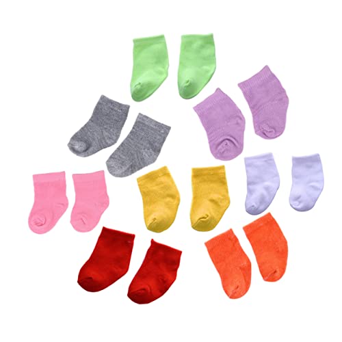 JOINPAYA 8 Puppensocken Miniatur Puppenhauszubehör Spielhaus Muñecas Zubehör Für Babykleidung Mini-Socke Socken Babysocken Mini-zubehör Puppendekor Bebe Puppenzubehör Stoff von JOINPAYA