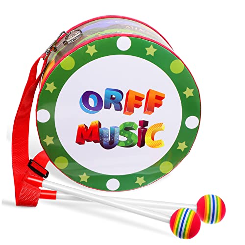 JOINPAYA Lustiges 8-Zoll-Schlagzeug für Jungen und Mädchen Drumsticks Pädagogisches Musikinstrument Spielzeug für Kleinkinder von JOINPAYA