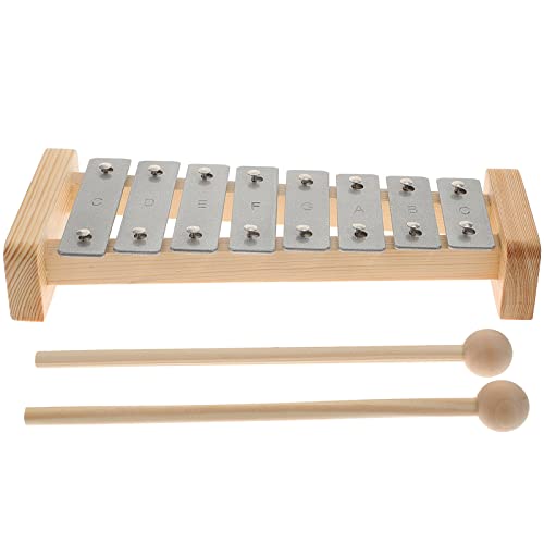 JOINPAYA 8-ton-grundfarben-aluminiumplatte Kinder Klopfen Klavier Kinderklavier Kleinkinder Percussion-Instrument Kinderspielzeug Xylophon Musikspielzeug Kleinkind Klavier Hölzern von JOINPAYA