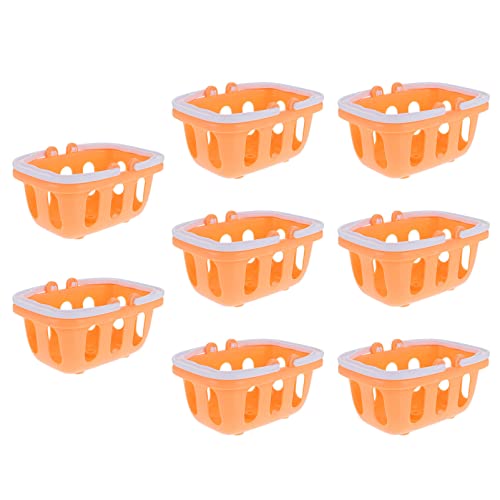 JOINPAYA 8St Mini-Einkaufskorb Kinderaccessoires Körbe für Mädchen Mini Körbe Mini-Spachtel einkaufskorb kindereinkaufskorb Minikorb mit Griff Einkaufskorb für Plastik Orange von JOINPAYA