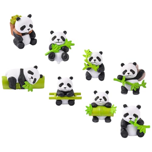 JOINPAYA 8st Panda-Figur Panda-nachtlicht Roter Panda Plüsch Panda-kuchendekorationen Panda-verzierung Kaninchen Tierfiguren Dekorative Pandafiguren Garten-Panda-Statue Harz von JOINPAYA