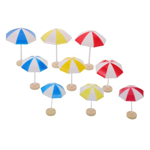 JOINPAYA 9 Stück Teiliges Miniatur-strandschirm Langlebigem Kunststoff Realistische Puppenhaus-deko in Rot Gelb und Blau für Sandtisch Miniaturgarten und Strand-szenen JOINPAYA 9 Stück Teiliges Miniatur-strandschirm Langlebigem Kunststoff Realistische Puppenhaus-deko in Rot Gelb und Blau für Sandtisch Miniaturgarten und Strand-szenen von JOINPAYA