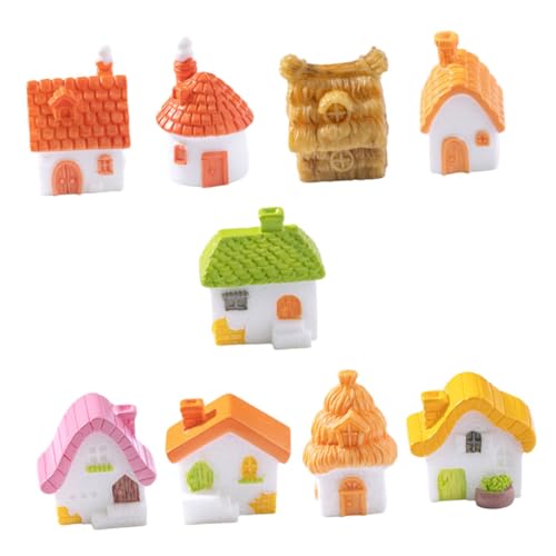 JOINPAYA 9 Stück Teiliges Miniaturhaus Robustem Harz mit Detailreichem Strohdach und Kamin Wetterfest und Farbbeständig für DIY-mikrolandschaften Pflanzendekorationen und JOINPAYA 9 Stück Teiliges Miniaturhaus Robustem Harz mit Detailreichem Strohdach und Kamin Wetterfest und Farbbeständig für DIY-mikrolandschaften Pflanzendekorationen und von JOINPAYA