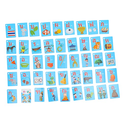 JOINPAYA 90St Lernkarten vokabelkarten Alphabet Karten Karteikarten zum Lernen tragbare Flash-Karten Alphabet-Lernspielzeug Lernspielzeug für Bildwortkarten Papier Colorful von JOINPAYA