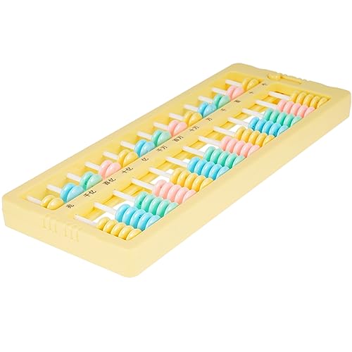 JOINPAYA Abakus für Mathematik Rechenwerkzeug für Kinderrechner Banken für Kinderbedarf Spardose für Werkzeug für Mathe praktischer Zählrahmen p.s Yellow von JOINPAYA