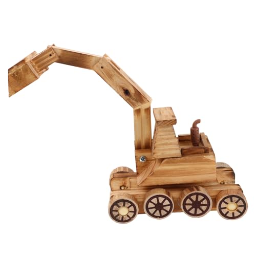 JOINPAYA Baggerspielzeug Aus Holz Lustiges Baufahrzeug Mall-Engineering-Fahrzeug Bagger Für Kinder Kleines Baggerspielzeug Spielzeug-baufahrzeuge Spielzeug Für Autotechnik Minibagger Khaki von JOINPAYA