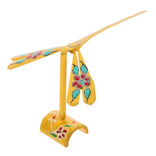 JOINPAYA Bambus Balance Libelle mit Halter Gelb Pädagogisches Propeller Holzspielzeug für Motorischer Fähigkeiten und Gleichgewicht Entwicklungsmodell JOINPAYA Bambus Balance Libelle mit Halter Gelb Pädagogisches Propeller Holzspielzeug für Motorischer Fähigkeiten und Gleichgewicht Entwicklungsmodell von JOINPAYA
