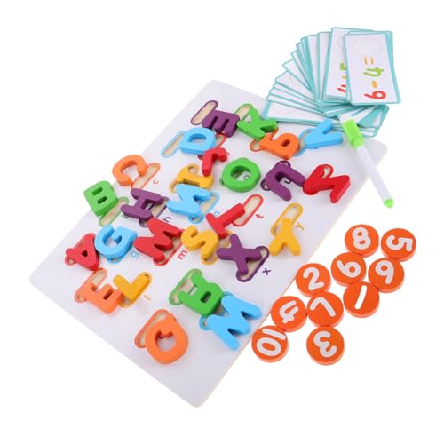 JOINPAYA Baustein-Puzzle-Spielzeug Spielspielzeug Für Vorschulkinder Spielzeug Für Feinmotorik Passendes Buchstabenspiel Puzzlespielzeug Für Kinder Puzzle-sortierspielzeug Aus Holz Hölzern von JOINPAYA