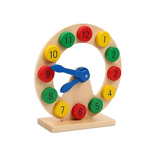 JOINPAYA Bausteine ​​Uhr Pädagogisches Spielzeug Clocks für Kinder Toys for zeituhr Kinder Children Toys Kid Toys hühner Spielzeug Zahlenbausteine DIY bausteine Holzbaustein Bambus von JOINPAYA