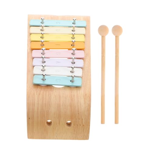 JOINPAYA Baby-Musikinstrument 8-Noten-Glockenspiel Jungen und Mädchen Xylophon Spielzeug Montessori Lerninstrument Holz und Aluminiumlegierung von JOINPAYA