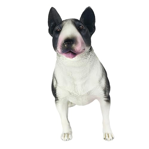 JOINPAYA Bullterrier-Simulation Kognitives Modell des Hundes Hundefiguren Bullterrier-Dekorationen Bullterrier Kinder Hundemodelle Bullterrier-statuen Hundeschmuck Black Plastik von JOINPAYA