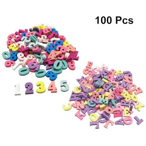 JOINPAYA Bunte Holzbuchstaben Und Zahlen Für DIY Bastelprojekte Scrapbooking Hochzeiten Partys Heimdekoration 100 Buchstaben Und 100 Zahlen 15mm Holzfiguren von JOINPAYA