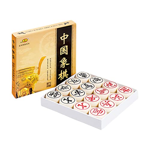 JOINPAYA Chinesisches High-End-Schach Dame Brettspiel Problemspiel Magnetschach chinesisches Schach frühes Lernspiel 3D lustiges Schach Hölzern Beige von JOINPAYA