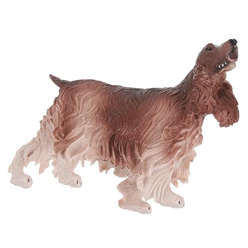 JOINPAYA Cocker Spaniel-Modell Dog Statue Hundestatue Tierkognition Spielzeug Tierfigur Spielzeug Hunde-Sammelfigur Hundefigur Hundeerkennungsmodell Kinderspielzeug Plastik Brown von JOINPAYA