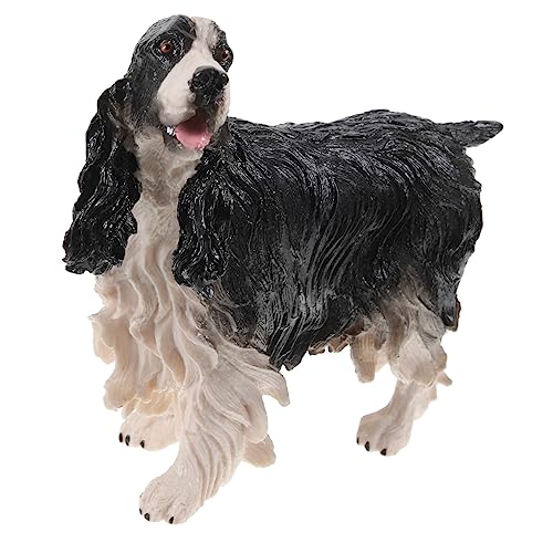 JOINPAYA Cocker Spaniel-Modell Hunde-sammelfigur Hundespielzeug Tierfiguren Hundeornament Spielset Mit Tierspielzeug Simulationshundefigur Realistischer Hund Lebensechter Hund Black Plastik von JOINPAYA