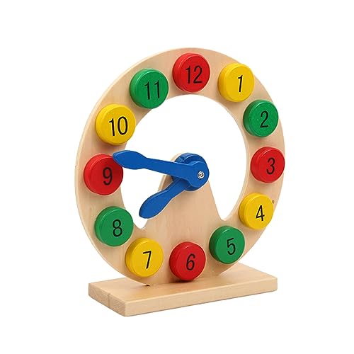 JOINPAYA DIY Bausteine Kinderspielzeug Stechuhr Bausteine Uhr Zahlen Bausteine ​​Aus Holz von JOINPAYA