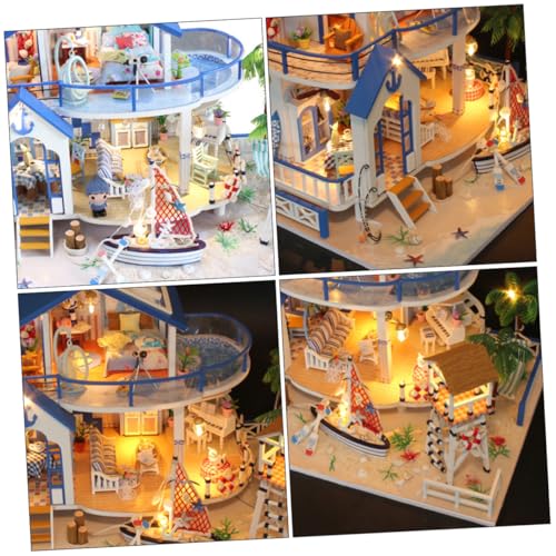 JOINPAYA Bausatz Tiny House Bausatz DIY Miniatur Villa Modellhaus Set Kreatives BAU Im Meeresthema Bastelset Für Und Erwachsene Dekoratives Miniaturhaus Zum Zusammenbauen Geschenkidee von JOINPAYA