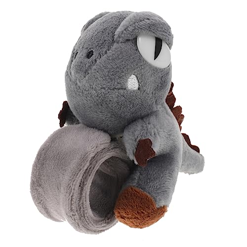 JOINPAYA Dinosaurier-Sexkreis Dinosaurier Plüsch neuartige Schlagarmbänder Tierarmbänder Partygeschenke Kuscheltiere Gastgeschenke für Dschungelpartys Schnapparmbänder Masse Stoff Grey von JOINPAYA