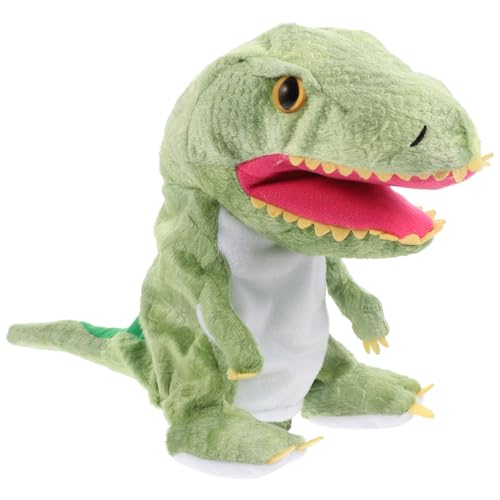 JOINPAYA Dinosaurier-handpuppe Marionetten Puppen Flauschige Kuscheltiere Handpuppenspielzeug Handpuppe Spielzeug Tyrannosaurus Beißendes Spielzeug Weiche Tierfingerspielzeuge Plüsch Green von JOINPAYA