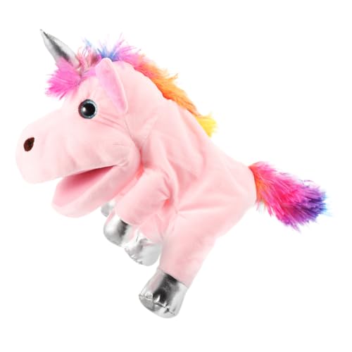 JOINPAYA Einhorn Handpuppe interaktives Interactive Toys kinderpuppe Handpuppe für Geschichtenzeit kreatives einhornspielzeug pädagogisches Einhorn- PP Baumwolle Rosa von JOINPAYA