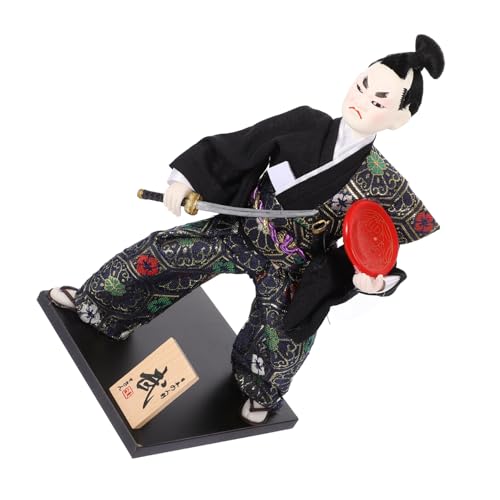 JOINPAYA -Figur Bushido-Puppe Ninja-Figur traditioneller japanischer Kimono -Puppen-Krieger orientalische Dekoration japanische Wohnkultur Japanische -Puppenfigur Stoff von JOINPAYA