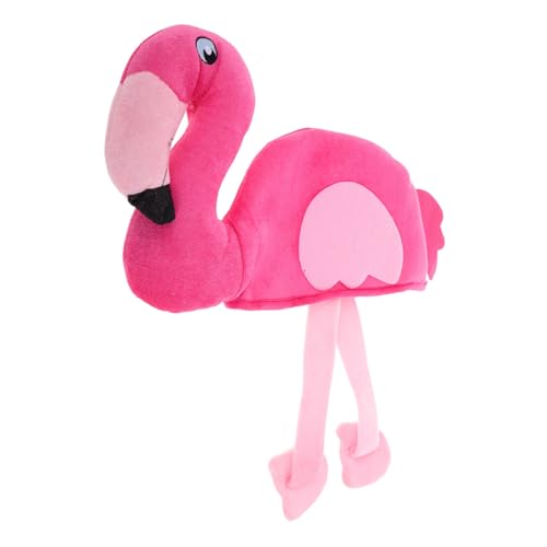 JOINPAYA Flamingo Hut Tierhut Zum Verkleiden Tierische Kopfbedeckung Lustige Feiertagshüte Flamingo-partyzubehör Cartoon-tierhut Lustiger Tierhut Flamingo-kopfschmuck Tierkostüm Acryl von JOINPAYA