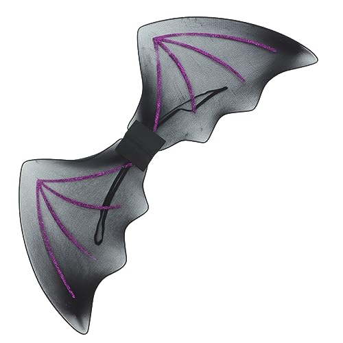 JOINPAYA Fledermaus Kostüm Kinder Schwarze Fledermausflügel Drachenflügel Requisiten Halloween-kostüm Halloween-Teufel-zubehör Schwarze Feenflügel Halloween-Cosplay-flügel Siebdruck Violett von JOINPAYA