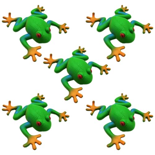 JOINPAYA Frosch-Squishy-Spielzeug 5 Stück Mini-Frosch Dekompressionsspielzeug Kleines Tier Angstlinderung Stretch-Spielzeug Für Partygeschenke Klassenzimmerpreise Geburtstagsgeschenk von JOINPAYA