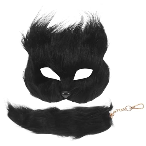 JOINPAYA 1 Set Fuchs-Maske Therian-Maske Abschlussball-Maske Fuchs-Cosplay-Maske Plüsch-Fuchs-Wolf-Maske Therian-Katzenmaske Fell-Katzenmaske Fuchs-Cosplay-Kostüm von JOINPAYA