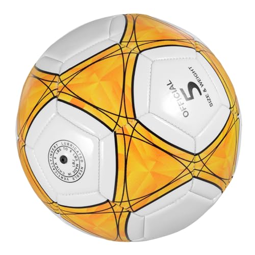 JOINPAYA Fußballmaschine Nr. 5 Jugend Fußball Elektrische Ballpumpe Klassischer Fußball Sportspiel Schwebender Fußball Fußballtraining Fußball Für Erwachsene Fußball Im Freien Yellow PVC von JOINPAYA