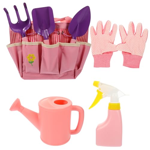 JOINPAYA 7 Teiliges Gartenwerkzeug Set Mit Handschuhen Gießkanne Sprühflasche Handrechen Und Schaufel Ideales Gartenspielzeug Für Inklusive Tragetasche Für Kleinen Gartenliebhaber von JOINPAYA