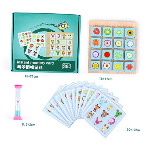 JOINPAYA Gedächtnisschach Für Kinder Spielzeug Für Kinder Lebensmittelspielzeug Kartenspiel Für Kinder Alphabet-Spielzeug Kinder Spielset Kinder-Memory-Matching-Spiel Hölzern von JOINPAYA