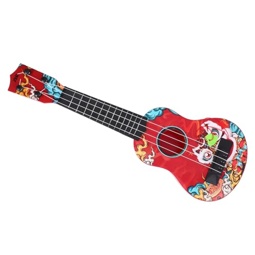 JOINPAYA Gitarrenspielzeug für Kinder Ukulele-Spielzeug für die frühe Bildung Kinder Gitarre Musikinstrument für Kinder Ukulele Spielzeug Gitarre für Kinder Anfänger üben Ukulele Abs rot von JOINPAYA