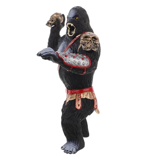 JOINPAYA Gorilla-Statue Skulptur Dschungel-Tierfiguren Gorilla-Actionfigur Wildtier-Modell Für Zuhause Büro Garten Hof Bücherregal Schreibtischdekoration von JOINPAYA