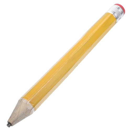 JOINPAYA Großer Holzbleistift Extra Großer Bleistift Partygeschenke Riesige Bleistiftstütze Lustige Schreibstifte Bleistifte Für Mädchen Zeichenstift Schicke Bleistifte Yellow PVC-Folie von JOINPAYA