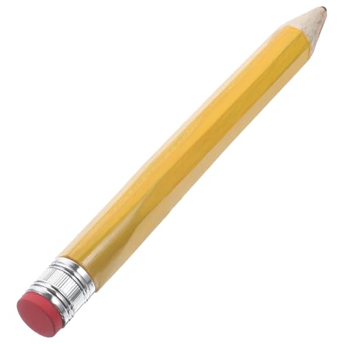 JOINPAYA Großer Holzbleistift Schicke Bleistifte Zeichenstift Riesige Bleistifte Lustige Schreibstifte Extra Großer Bleistift Partygeschenke Ästhetische Bleistifte PVC-Folie Yellow von JOINPAYA