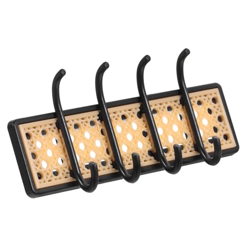 JOINPAYA Hakengarderobe Stange Kleiderbügelständer Aufhänger Gestell Wall Hooks wandverkleidung der schwa puppenzubehör Mini-Schlüsselhaken- Miniatur-Aufbewahrungshaken PVC Black von JOINPAYA