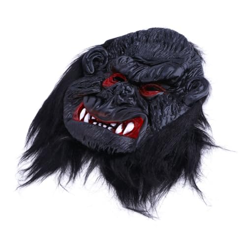 JOINPAYA Halloween Gorilla Maske Gruselige Horror Anziehmaske Für Kostümparty Nahtlose Tiermaske Schwarz Mit Realistischen Zähnen Ideal Für Und Erwachsene Schauriges Partyzubehör von JOINPAYA