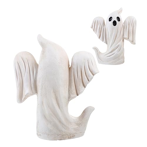 JOINPAYA Halloween Geisterlampe Deko Figurine Aus Resin Für Garten & Terrasse Halloween Ghost Statue Kürbis Gruseldeko Für Innen & Außen Unbeleuchtet Batterien Nicht Enthalten von JOINPAYA