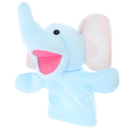 JOINPAYA Innteraktive Handpuppe Kuscheltier Baby Handpuppe Animal-Design Pummeluff Kuscheltier Play Tierdesign Spielzeugpuppe Pucktuch Puppen Eltern-Kind- Interaktives Tierspielzeug Für Stoff Blue von JOINPAYA