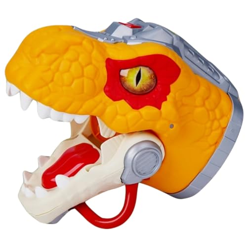 JOINPAYA Handpuppe Dekoratives Dinosaurierspielzeug -Dinosaurier-Marionette Pädagogisches Dinosaurierspielzeug Licht Sound Dinosaurier Kinderhandspielzeug Orange Plastik von JOINPAYA