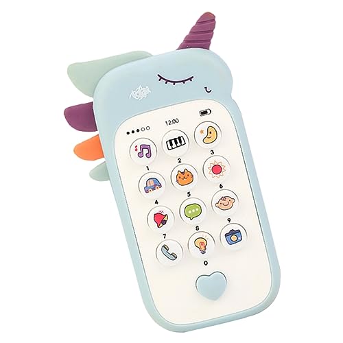 JOINPAYA Spielzeughandy Beißspielzeug Handy Für Kinder Kinderhandy Kinder Handy Kinder Telefon - Handy Spielzeug Zahnendes Telefonspielzeug Bissfestes Babyspielzeug Musikspielzeug Plastik Sky-Blue von JOINPAYA