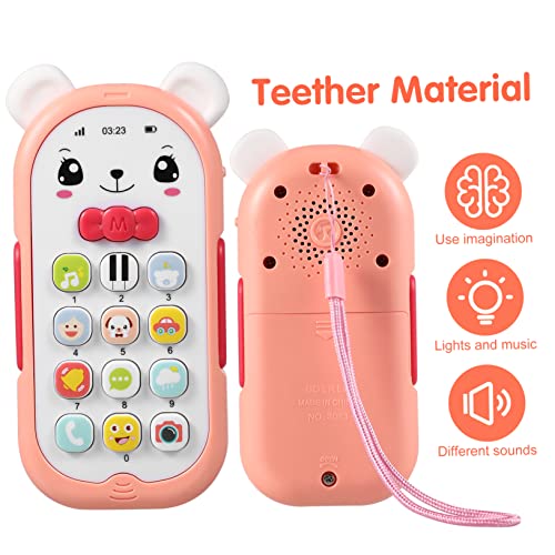 JOINPAYA Handyspielzeug Für Trommel Für Kleinkinder Babys -sinnesspielzeug Telefon Mädchen Instrument Babyphone Rosa Abs von JOINPAYA