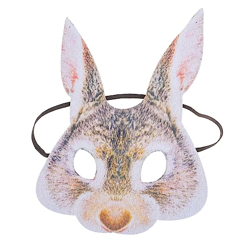 JOINPAYA Hasenmaske halloween masken halloweenmaske tier masken mask Prop mask Hasenkopfmasken Cosplay-Kaninchenmasken Tierkopfmaske Halloween-Maskenstütze Mottoparty-Masken Plastik von JOINPAYA