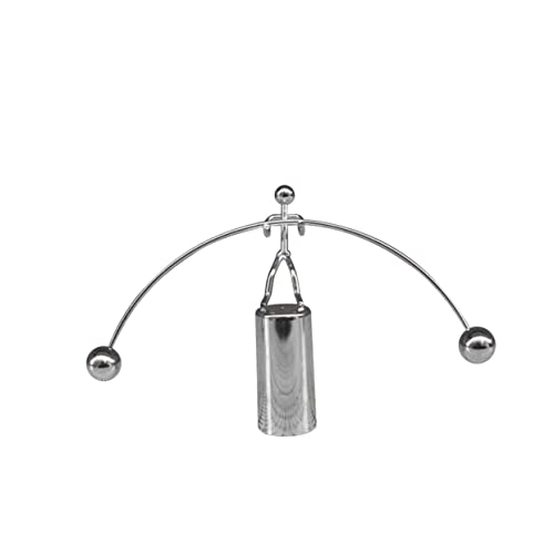 JOINPAYA Heben der Desktop-Schaukel gewichtsständer gewichthebergã¼rtel Schreibtisch-Accessoire Office Decoration Schreibtischspielzeug zum Gewichtheben Metall Silver von JOINPAYA