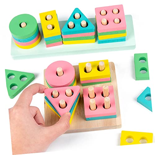 JOINPAYA Holzspielzeug BAU Konstruktionsspielzeug Buntes Stapelspiel Geometrische Formen Steckspiel für Montessori Pädagogisch Intelligenz Kreatives Lernspielzeug Zufällige Zufällige Farbe JOINPAYA Holzspielzeug BAU Konstruktionsspielzeug Buntes Stapelspiel Geometrische Formen Steckspiel für Montessori Pädagogisch Intelligenz Kreatives Lernspielzeug Zufällige Zufällige Farbe von JOINPAYA