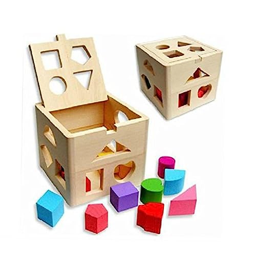 JOINPAYA Holzspielzeug Set Mit Geometrischen Formen Pädagogische Bausteine Für Kleinkinder Montessori Lernspielzeug Für Jungen Und ädchen Kreatives Sortierspielzeug Für Frühes Lernen von JOINPAYA